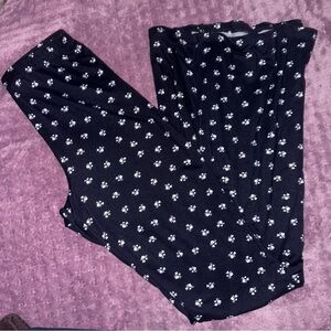 Dark Navy Windsor floral printed flare leggings